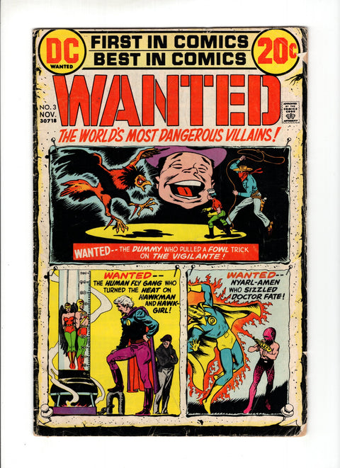 Wanted, The World's Most Dangerous Villains #3  DC Comics 1972