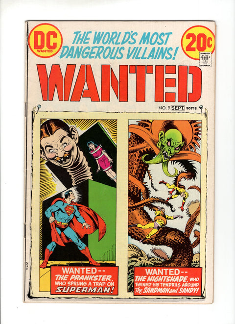 Wanted, The World's Most Dangerous Villains #9  DC Comics 1973