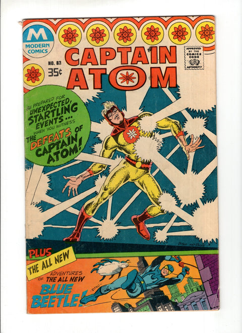 Captain Atom, Vol. 2 #83 First appearance of Blue Beetle (Ted Kord), 2nd Printing Imprint on Modern Comics based on first printing from Charlton Comics Modern Comics 1966