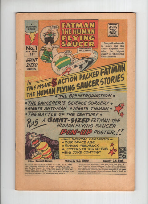 Fatman the Human Flying Saucer #1  Lightning Comics 1967