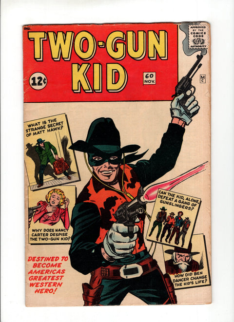 Two-Gun Kid #60A Origin of Two-Gun Kid retold Marvel Comics 1962