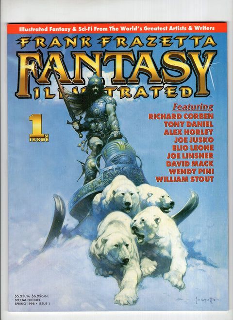 Frank Frazetta Fantasy Illustrated #1A  Quantum Cat Entertainment 1998