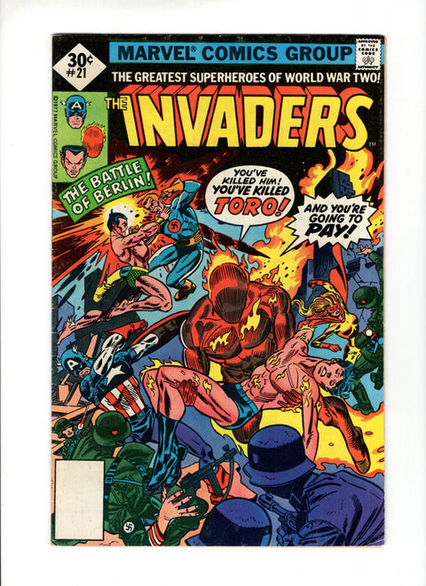 The Invaders, Vol. 1 #21A  Marvel Comics 1977
