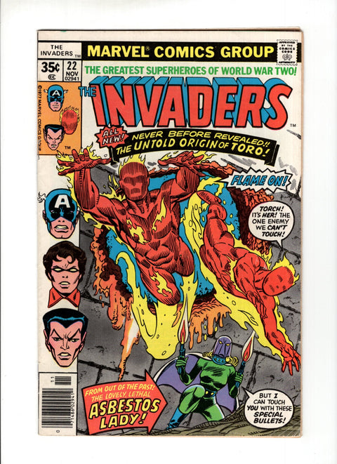 The Invaders, Vol. 1 #22A  Marvel Comics 1977