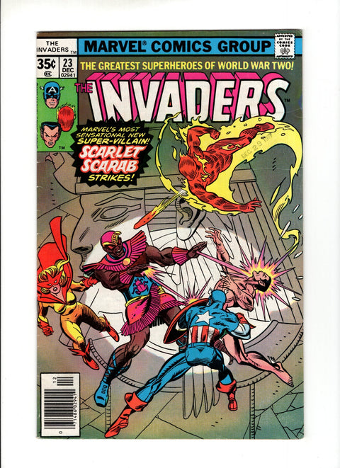 The Invaders, Vol. 1 #23A First appearance of Scarlet Scarab (Abdul Faoul) Marvel Comics 1977