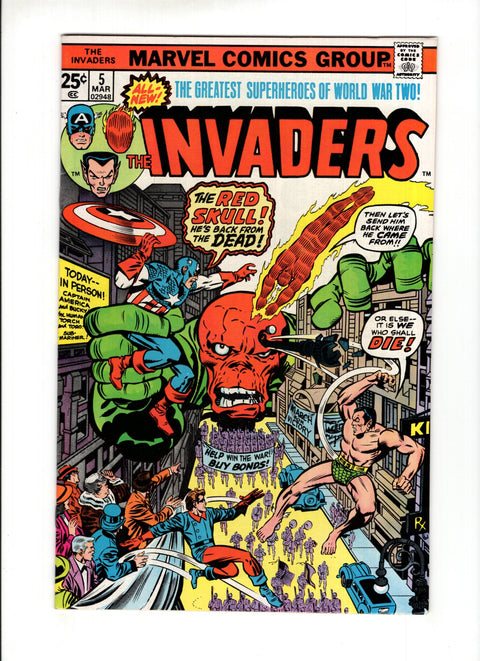 The Invaders, Vol. 1 #5A Team origin of the Liberty Legion Marvel Comics 1976