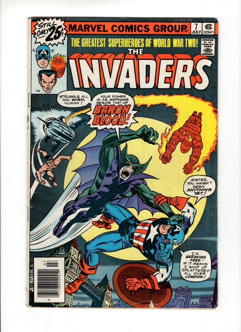 The Invaders, Vol. 1 #7A First appearance of Union Jack Marvel Comics 1976