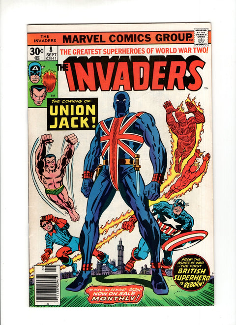 The Invaders, Vol. 1 #8A First cover appearance of Union Jack Marvel Comics 1976