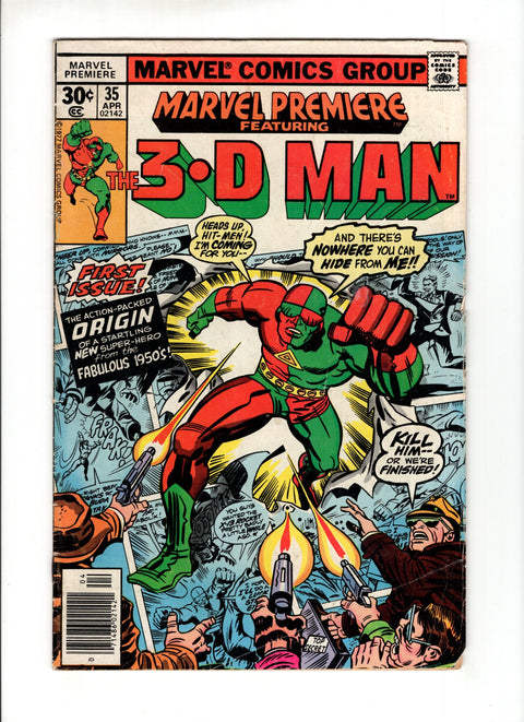 Marvel Premiere #35 First appearance & origin of 3-D Man (Chuck Chandler) Marvel Comics 1977