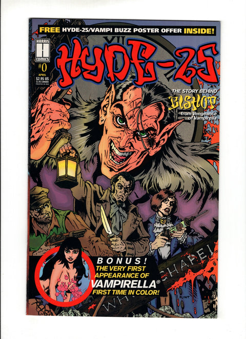 Hyde-25 #0 First color appearance of Vampirella Harris Comics 1995