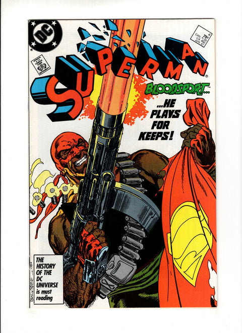 Superman, Vol. 2 #4A First appearance of Bloodsport DC Comics 1987