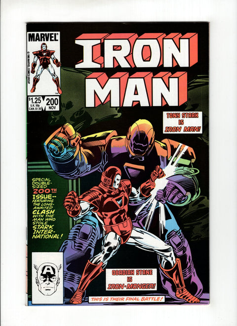 Iron Man, Vol. 1 #200A Death of Obadiah Stane Marvel Comics 1985