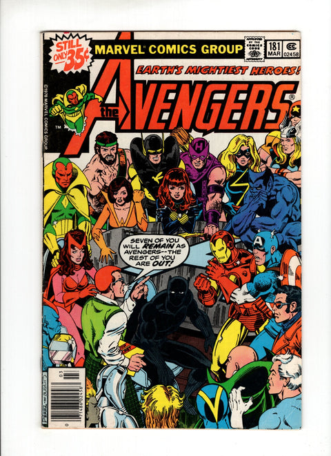 The Avengers, Vol. 1 #181A First appearance of Scott Lang Marvel Comics 1978