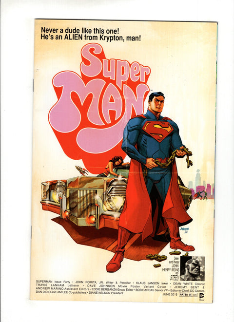 Superman, Vol. 3 #40B Movie Poster Variant Cover DC Comics 2015