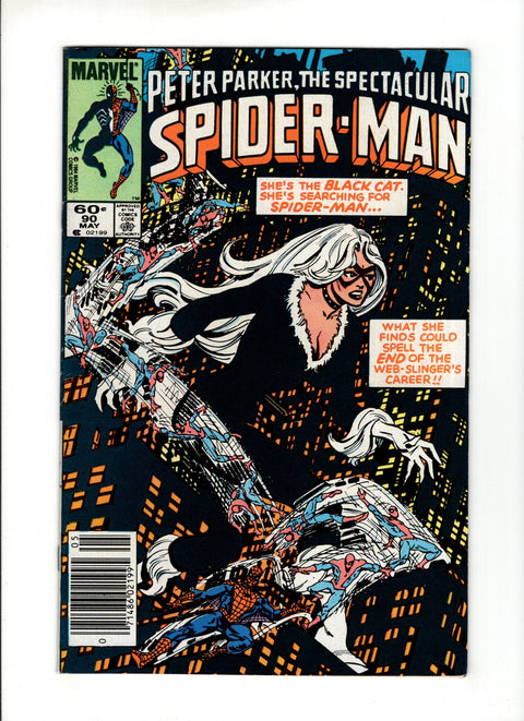 The Spectacular Spider-Man, Vol. 1 #90B 2nd appearance of Spider-Man's black costume Marvel Comics 1984