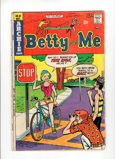 Betty and Me #61 (1974)   Archie Comic Publications 1974
