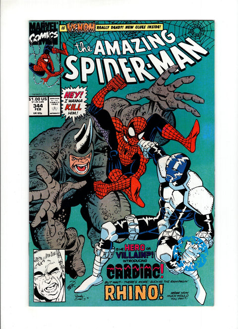 The Amazing Spider-Man, Vol. 1 #344A (1991) 1st Cletus Kasady 1st Cletus Kasady Marvel Comics 1991