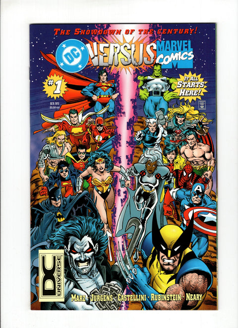 Marvel Comics versus DC #1C (1996) DC Universe Logo DC Univverse Logo DC Universe Logo DC Comics and Marvel Comics 1996