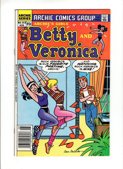 Archie's Girls Betty and Veronica #343A (1986)   Archie Comic Publications 1986