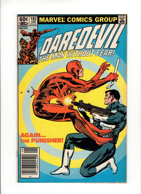Daredevil, Vol. 1 #183B (1982) 1st DD vs Punisher Newsstand 1st DD vs Punisher Marvel Comics 1982