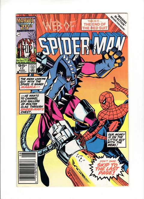 Web of Spider-Man, Vol. 1 #17B (1986)  Newsstand  Marvel Comics 1986