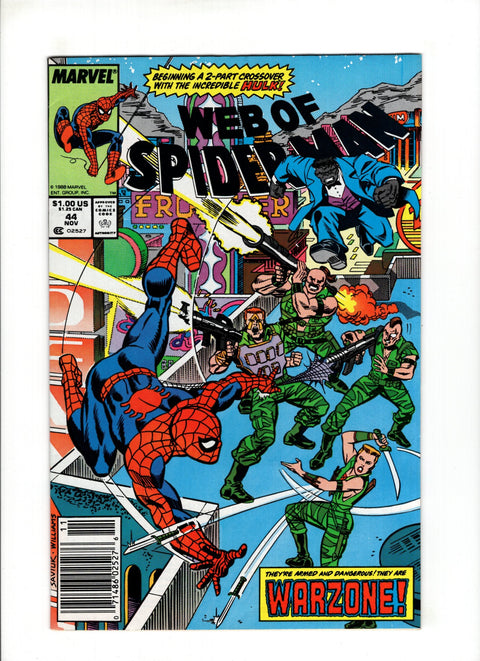 Web of Spider-Man, Vol. 1 #44B (1988)  Newsstand  Marvel Comics 1988