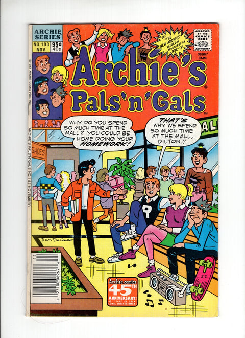 Archie's Pals 'n' Gals #193 (1987)   Archie Comic Publications 1987