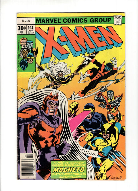 Uncanny X-Men, Vol. 1 #104 (1977) 1st Cameo Starjammers 1st Cameo Starjammers Marvel Comics 1977
