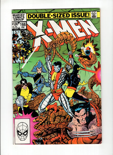 Uncanny X-Men, Vol. 1 #166A (1982) 1st Lockheed 1st Lockheed Marvel Comics 1982