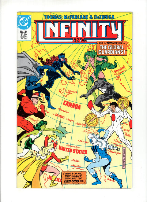 Infinity Inc., Vol. 1 #34 (1987) 1st Icicle Jr. 1st Icicle Jr. DC Comics 1987