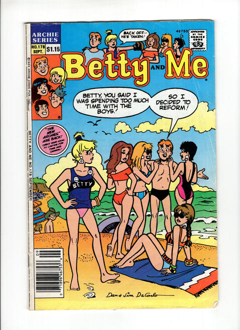 Betty and Me #178 (1989)   Archie Comic Publications 1989
