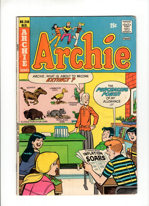 Archie, Vol. 1 #240 (1974)   Archie Comic Publications 1974