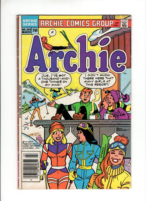Archie, Vol. 1 #340A (1986)   Archie Comic Publications 1986