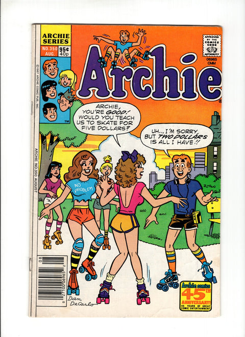 Archie, Vol. 1 #350A (1987)   Archie Comic Publications 1987