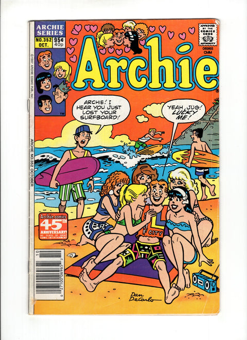 Archie, Vol. 1 #352A (1987)   Archie Comic Publications 1987