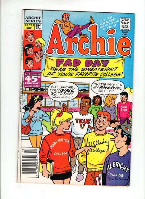 Archie, Vol. 1 #353A (1987)   Archie Comic Publications 1987