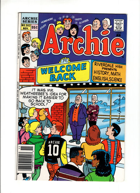 Archie, Vol. 1 #362A (1988)   Archie Comic Publications 1988