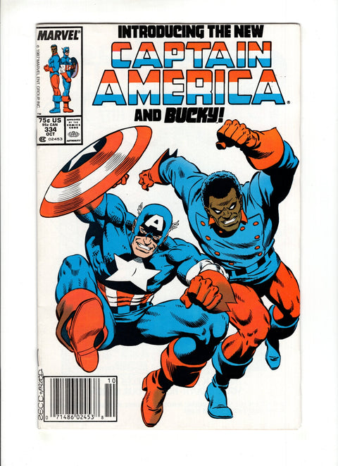 Captain America, Vol. 1 #334B (1987) 1st Lamar as Bucky Newsstand 1st Lamar as Bucky Marvel Comics 1987