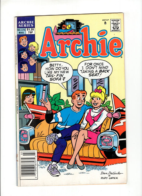 Archie, Vol. 1 #375C (1990)  CPV  Archie Comic Publications 1990