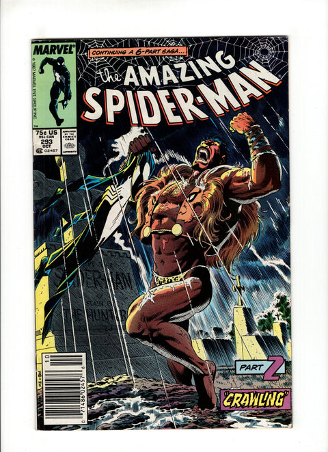 The Amazing Spider-Man, Vol. 1 #293B (1987) 1st Kraven the Hunter Newsstand 1st Kraven the Hunter Marvel Comics 1987