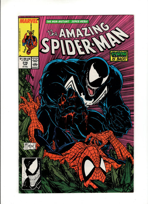 The Amazing Spider-Man, Vol. 1 #316A (1989) 1st Venom Cover 1st Venom Cover Marvel Comics 1989