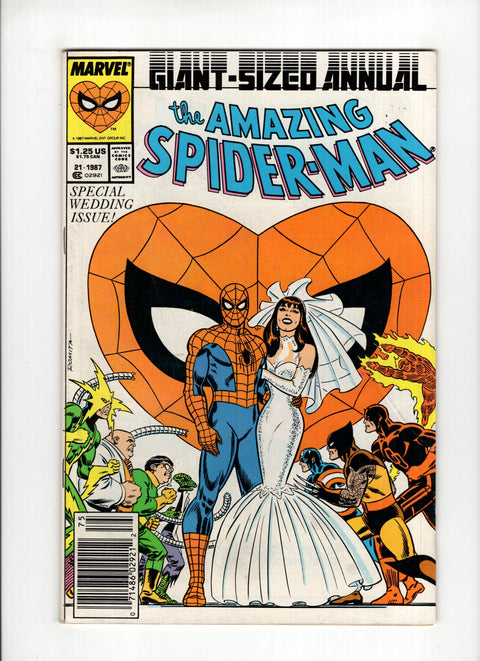 The Amazing Spider-Man, Vol. 1 Annual #21B (1987) Wedding Of Peter And MJNewsstand Wedding Of Peter And MJ Marvel Comics 1987