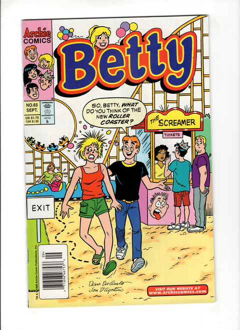 Betty #65B (1998) Newsstand  Archie Comic Publications 1998