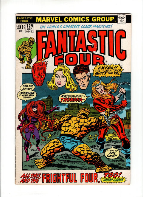 Fantastic Four, Vol. 1 #129A (1972) 1st Thundra 1st Thundra Marvel Comics 1972