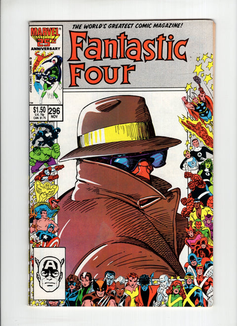 Fantastic Four, Vol. 1 #296A (1986) Marvel 25th Anniversary Border Marvel 25th Anniversary Border Marvel Comics 1986
