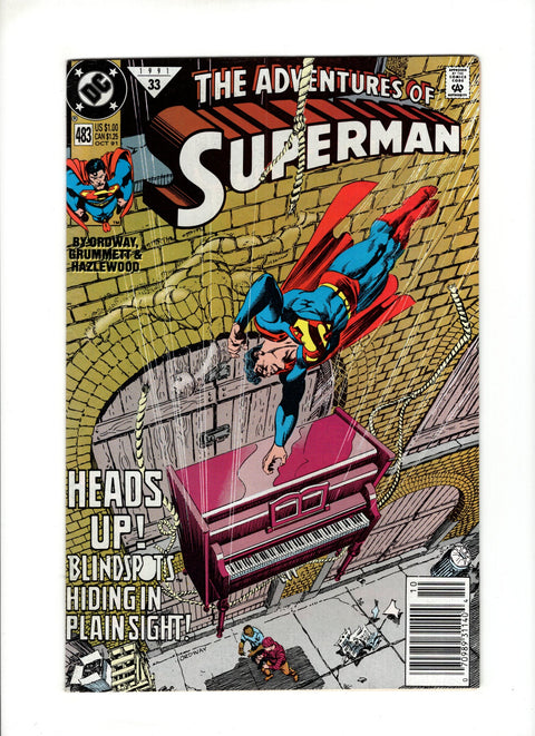 Adventures of Superman, Vol. 1 #483B (1991) Newsstand  DC Comics 1991