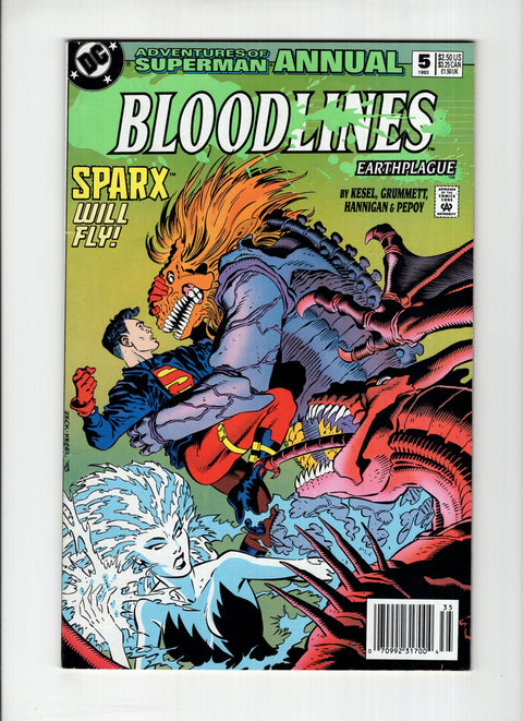 Adventures of Superman, Vol. 1 Annual #5B (1993) Newsstand  DC Comics 1993