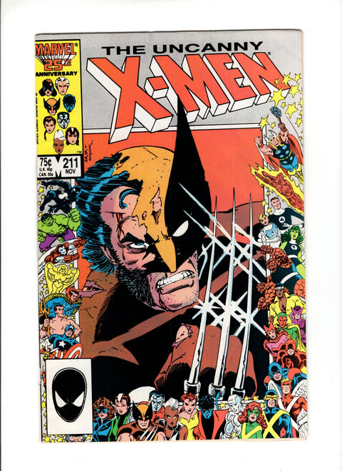 Uncanny X-Men, Vol. 1 #211A (1986) Marvel 25th Anniversary Border Marvel 25th Anniversary Border Marvel Comics 1986