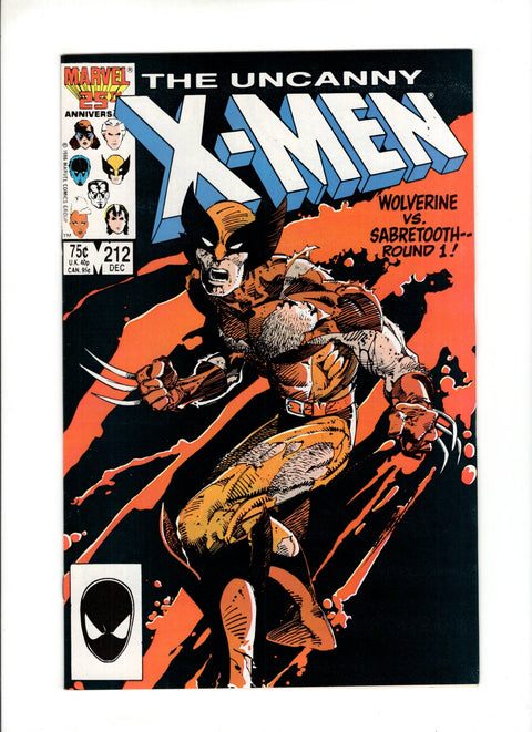 Uncanny X-Men, Vol. 1 #212A (1986) 1st Battle Wolverine vs Sabretooth 1st Battle Wolverine vs Sabretooth Marvel Comics 1986