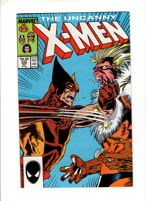 Uncanny X-Men, Vol. 1 #222A (1987) Wolverine vs Sabretooth Wolverine vs Sabretooth Marvel Comics 1987
